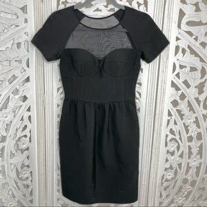 Club Monaco Black Bustier Dress